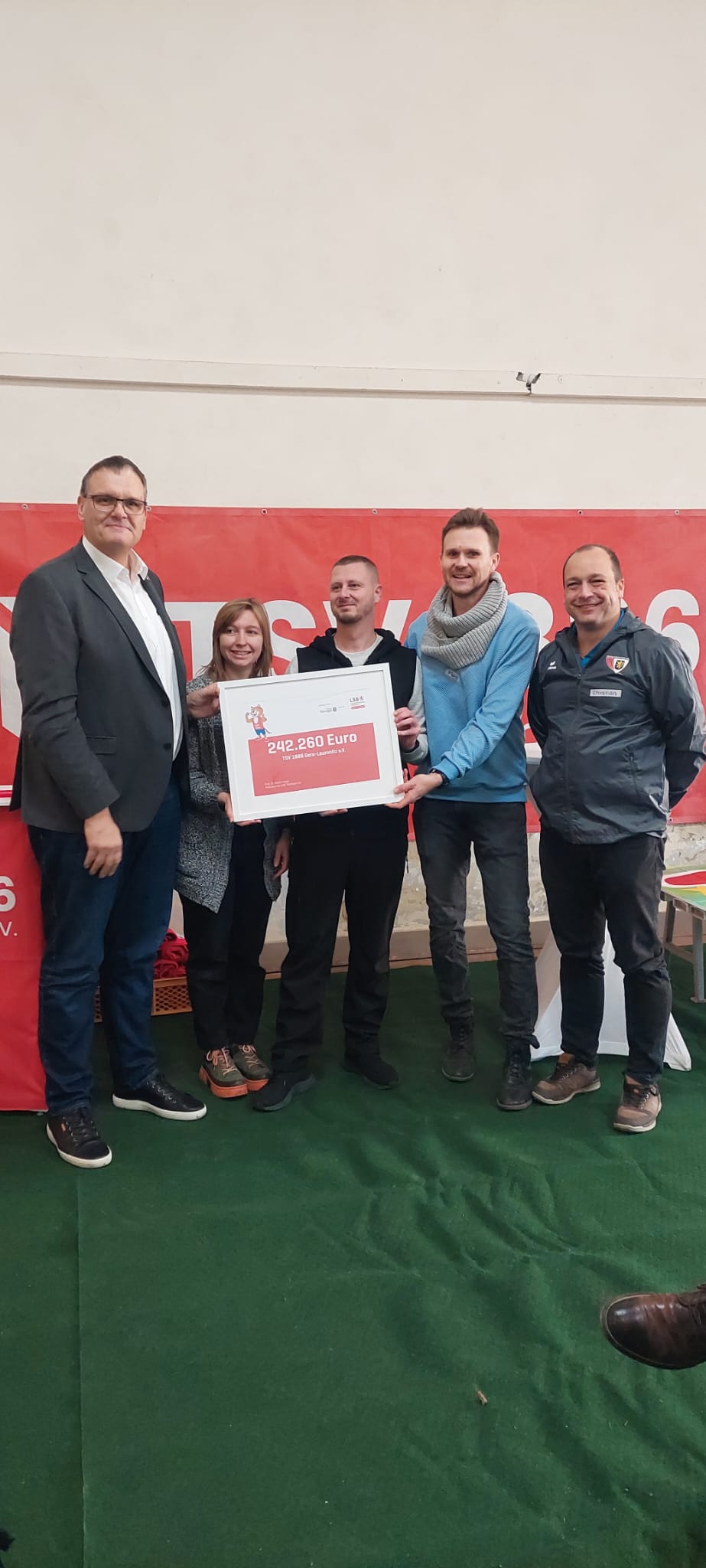 ¼ Million Euro für die Sporthalle in Leumnitz